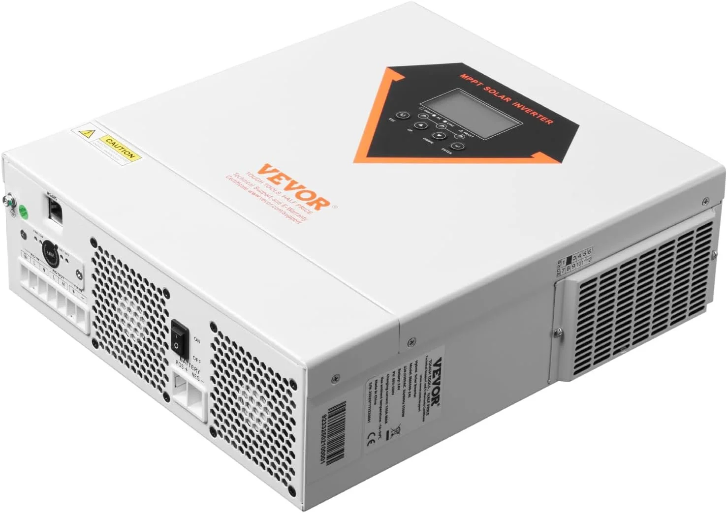 Гибридный инвертор VEVOR EM3500-24L 3500W-24V / MPPT 100A / Чистая синусоида / Wi-Fi / Белый, фото №6