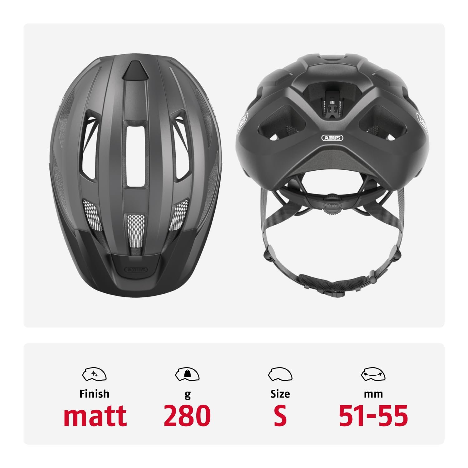 Шолом Road Bike ABUS Macator - спортивний велосипедний шолом для початківців, підходить для плетіння кіс, для чоловіків та жінок, фото №3