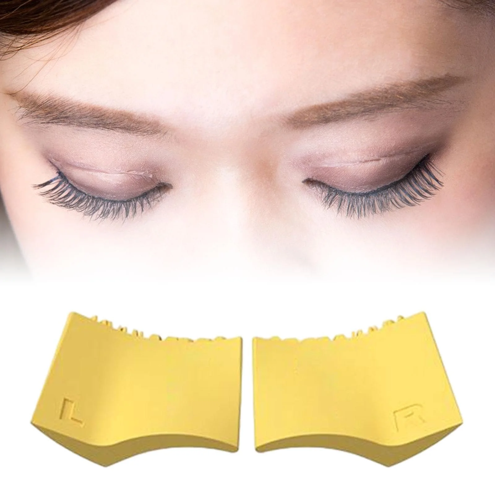 Штамп для вій 2-в-1 Жовтий (2 шт.), фото №4 Штамп для вій 2-в-1 Жовтий (2 шт.), фото №4