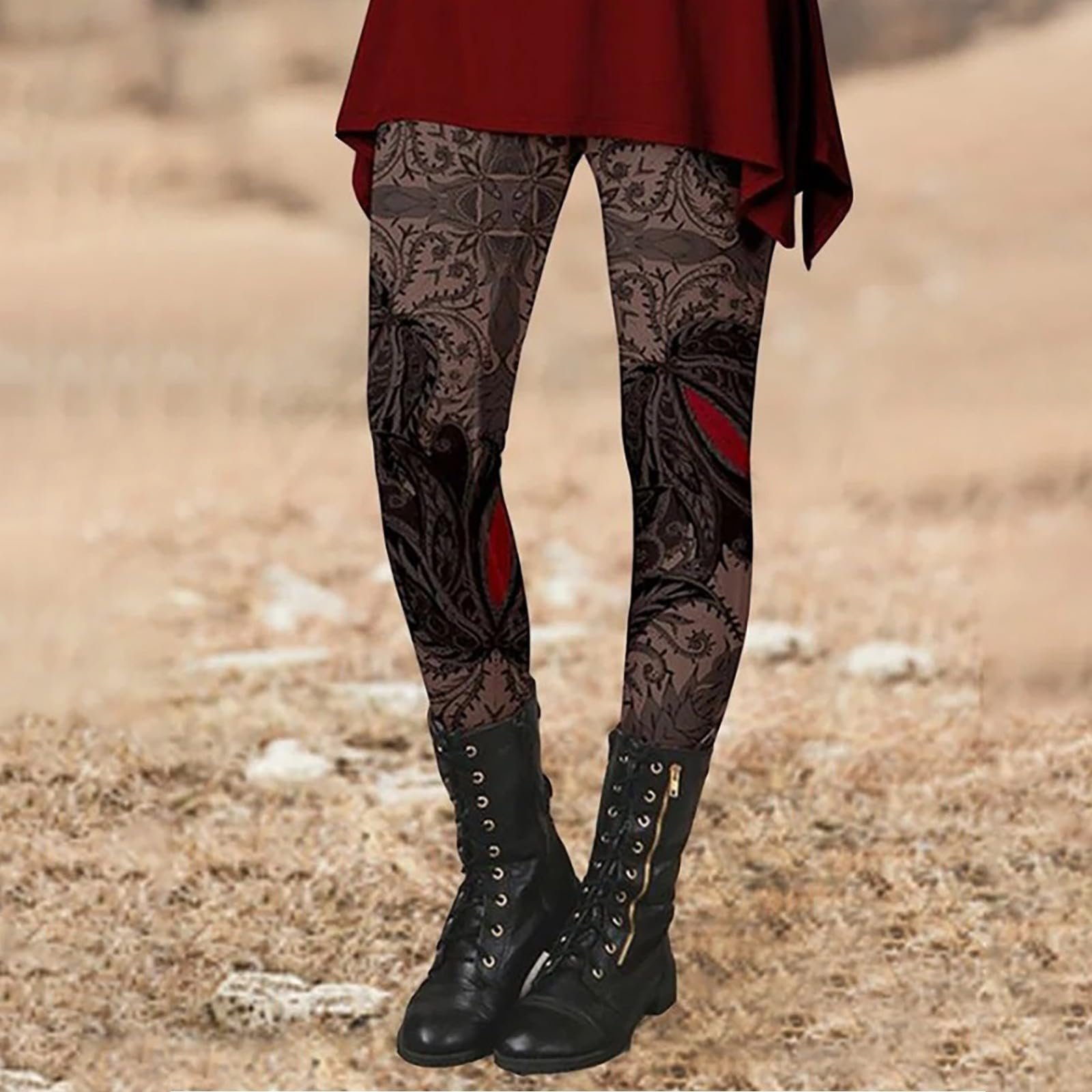 Легінси Жіночі Чорні Візерунок Неон Jeggins Спорт Довгі Еластичні Tights З Високою Талією, фото №2