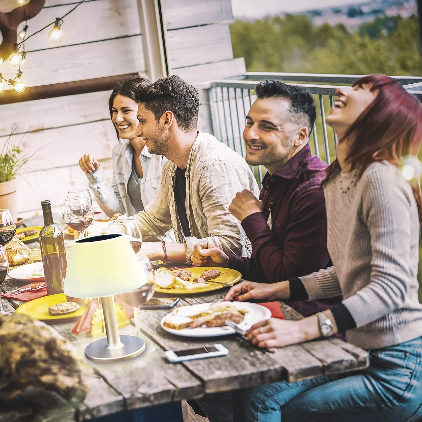 Настільна світлодіодна сонячна лампа EASYmaxx Maxxmee LED Solar 4-8 год Срібляста, фото №7