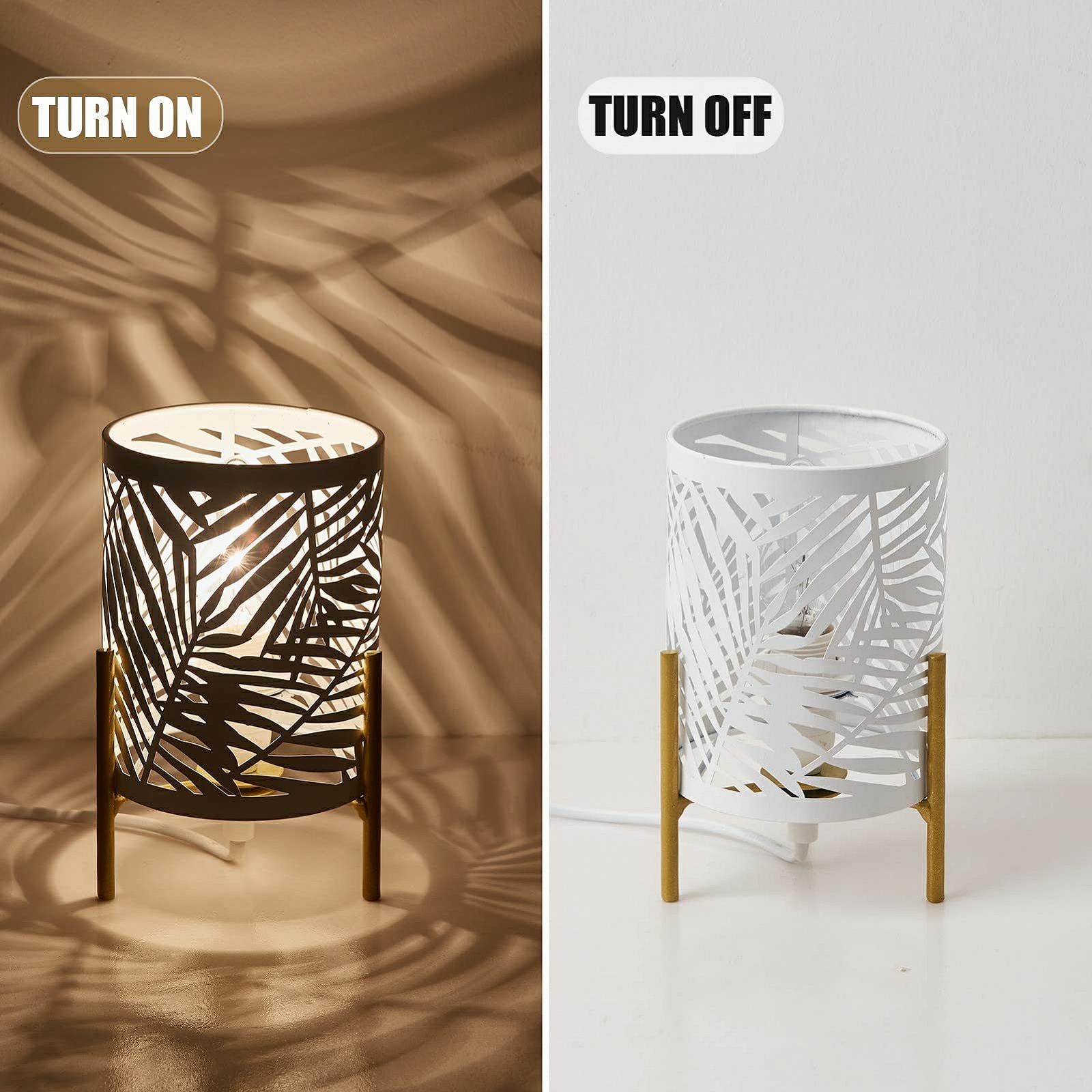 Декоративна настільна лампа OuXean Golden Tripod White Metal Lampshade E14 40 Вт, фото №5