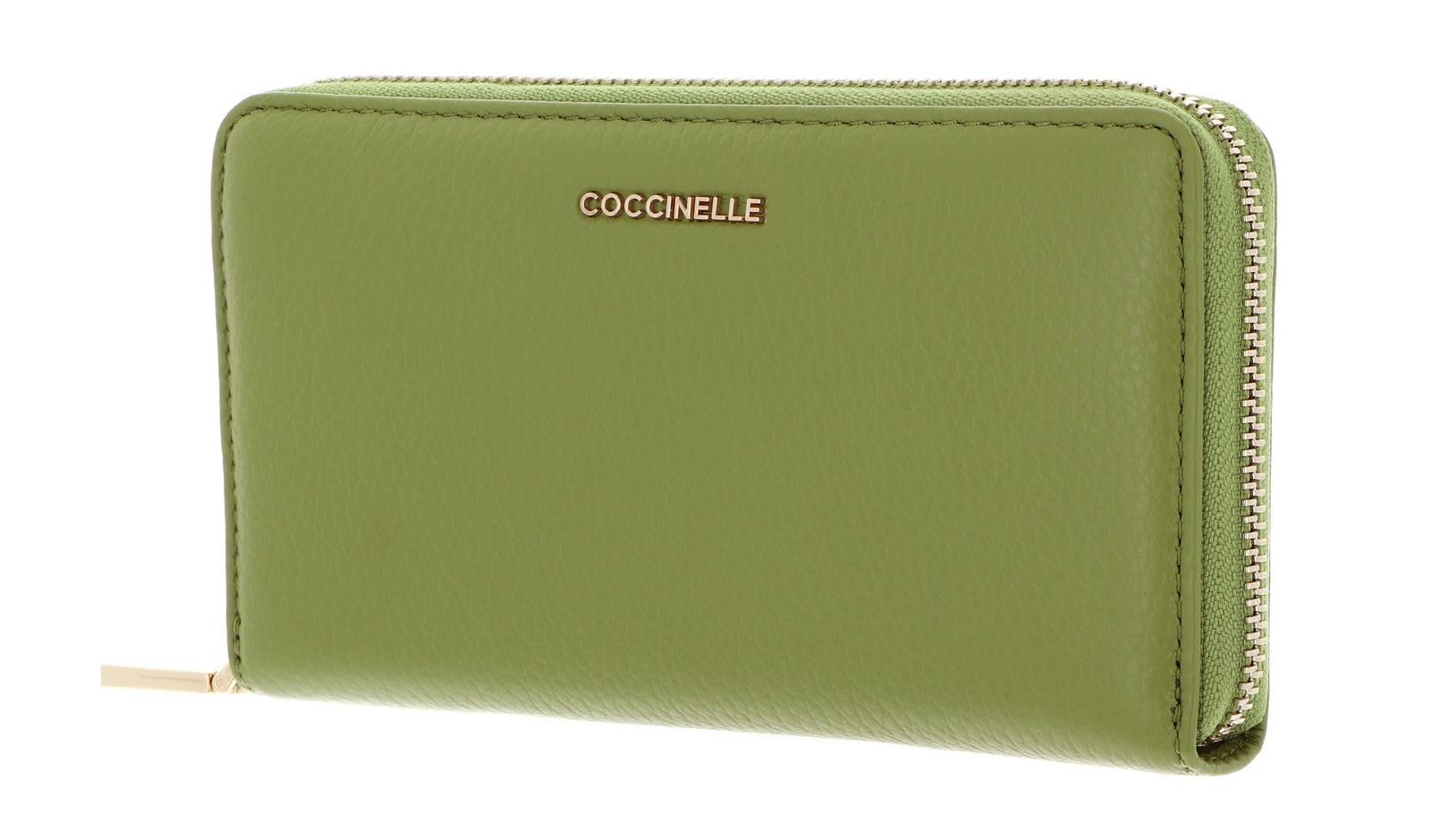 Кошелек Coccinelle Metallic Soft Grained Leather Guacamole, Guacamole, стандартный размер, современный, фото №1