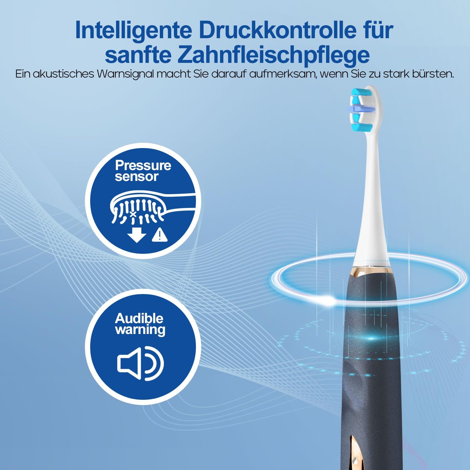 Електрична зубна щітка Seago Sonic SG2753 5 режимів Blue, фото №3