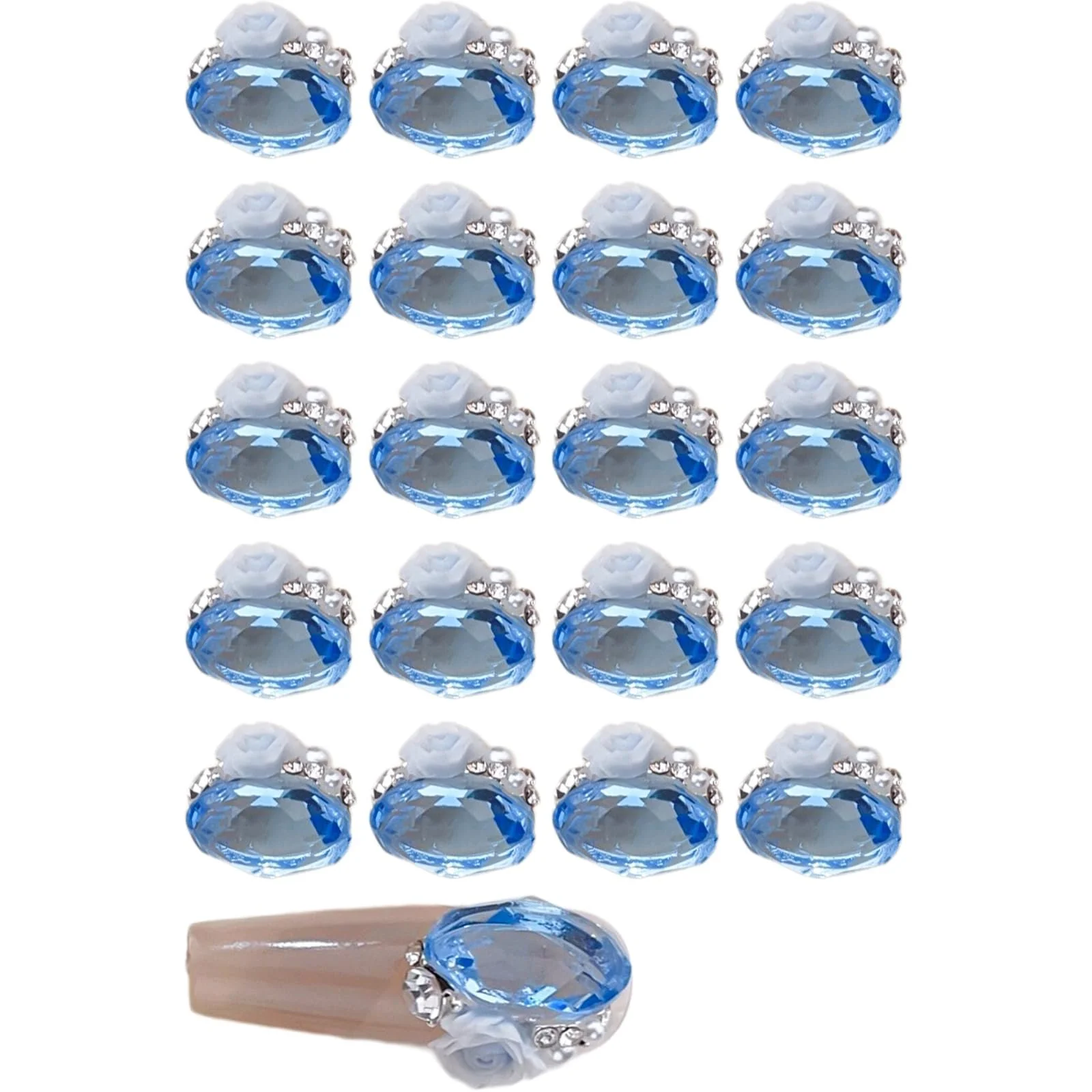 Стразы Цветочные Прямоугольные Разноцветные 4 шт, фото №5 Стразы Цветочные Прямоугольные Разноцветные 4 шт, фото №5