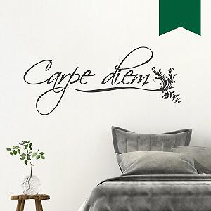 Наклейка на стіну WANDKINGS Carpe Diem 75 x 33 см Зелена - Фото 1