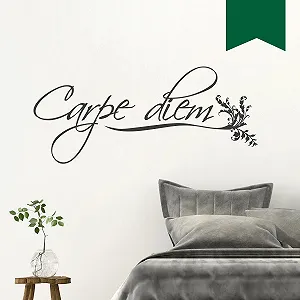 Наклейка на стіну WANDKINGS Carpe Diem 75 x 33 см Зелена - Фото 1