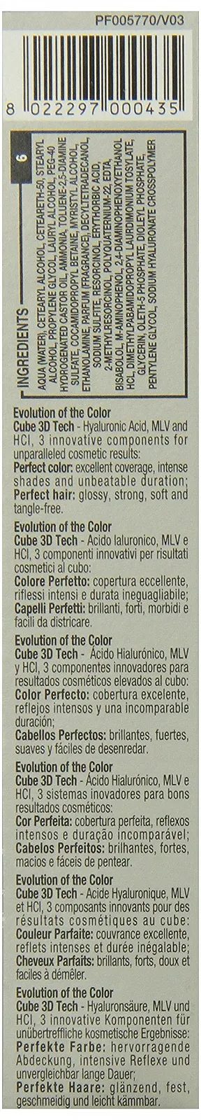 Краска для волос AlfaParf Evolution of Color Стойкая 6 Темный Натуральный Блонд, 57 мл, фото №5 Краска для волос AlfaParf Evolution of Color Стойкая 6 Темный Натуральный Блонд, 57 мл, фото №5