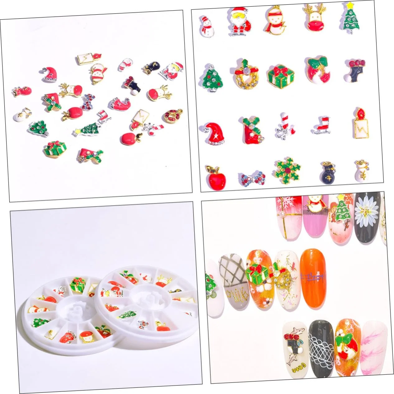 Украшения для ногтей FRCOLOR Рождественские, DIY аксессуары для маникюра, креативные украшения для ногтей, разные дизайны, прочные и элегантные, фото №7