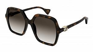 Сонцезахисні Окуляри GUCCI GG1072S Жіночі, Гавана-Гавана Коричневий, 56, Темна Гавана / Коричневий Градієнт - Фото 1