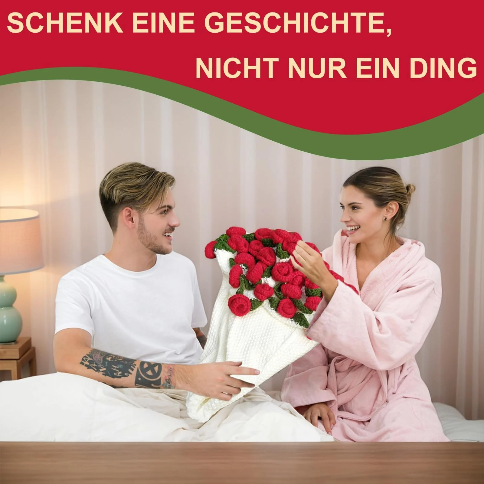 Вязаный крючком букет роз YMXZNB, плед, вязаный крючком букет, романтический вязаный плед с розами, цветочный плед, подарок-букет на свадьбу, день рождения, День матери, фото №6