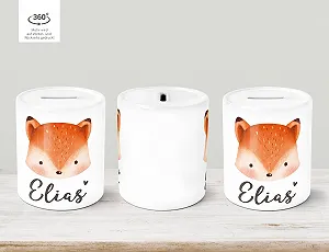 Скарбничка з ім'ям Bear Fox Unicorn керамічна synthetic.ua - Фото 1