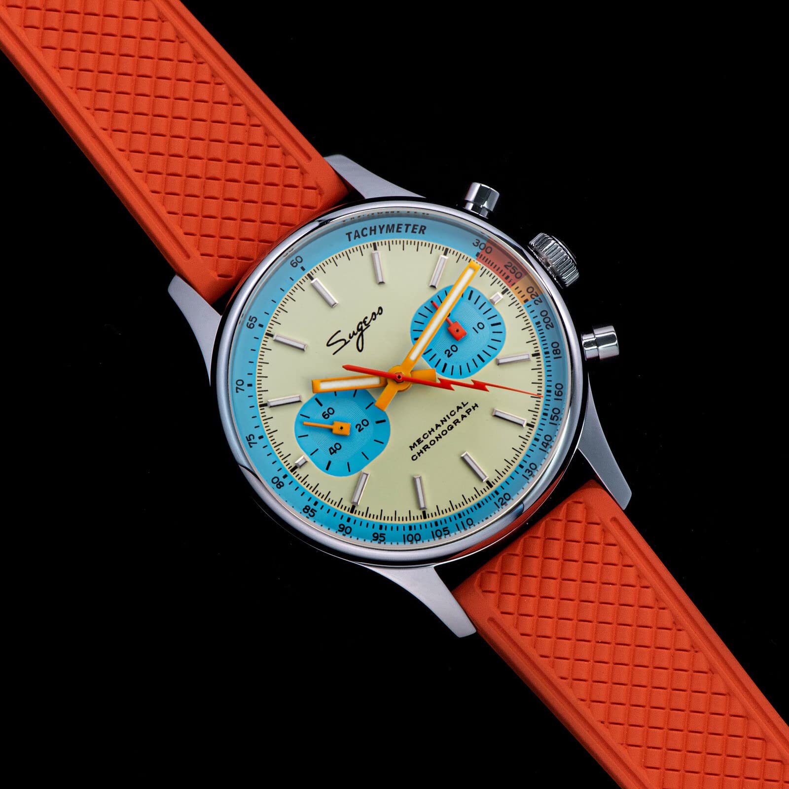 Мужские часы Sugess Seagull ST1901 Chrono 40мм Gold Gooseneck S387.01.FO серебристый, фото №5 Мужские часы Sugess Seagull ST1901 Chrono 40мм Gold Gooseneck S387.01.FO серебристый, фото №5