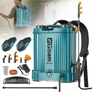 Акумуляторний обприскувач під тиском 20 л 120 PSI 2 x 2000 мАг 5 форсунок телескопічна штанга - Фото 1