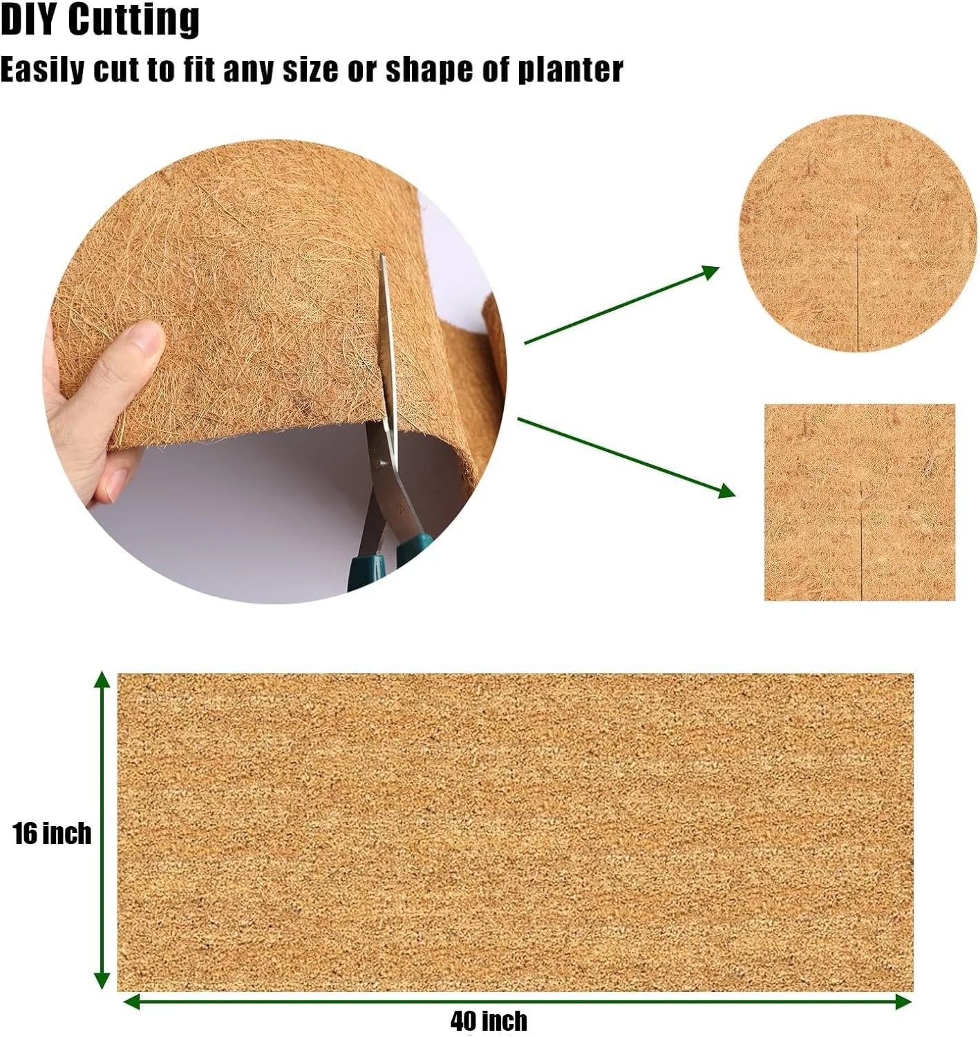 Рулон кокосового волокна 40 x 100 см Натуральний, фото №2 Рулон кокосового волокна 40 x 100 см Натуральний, фото №2