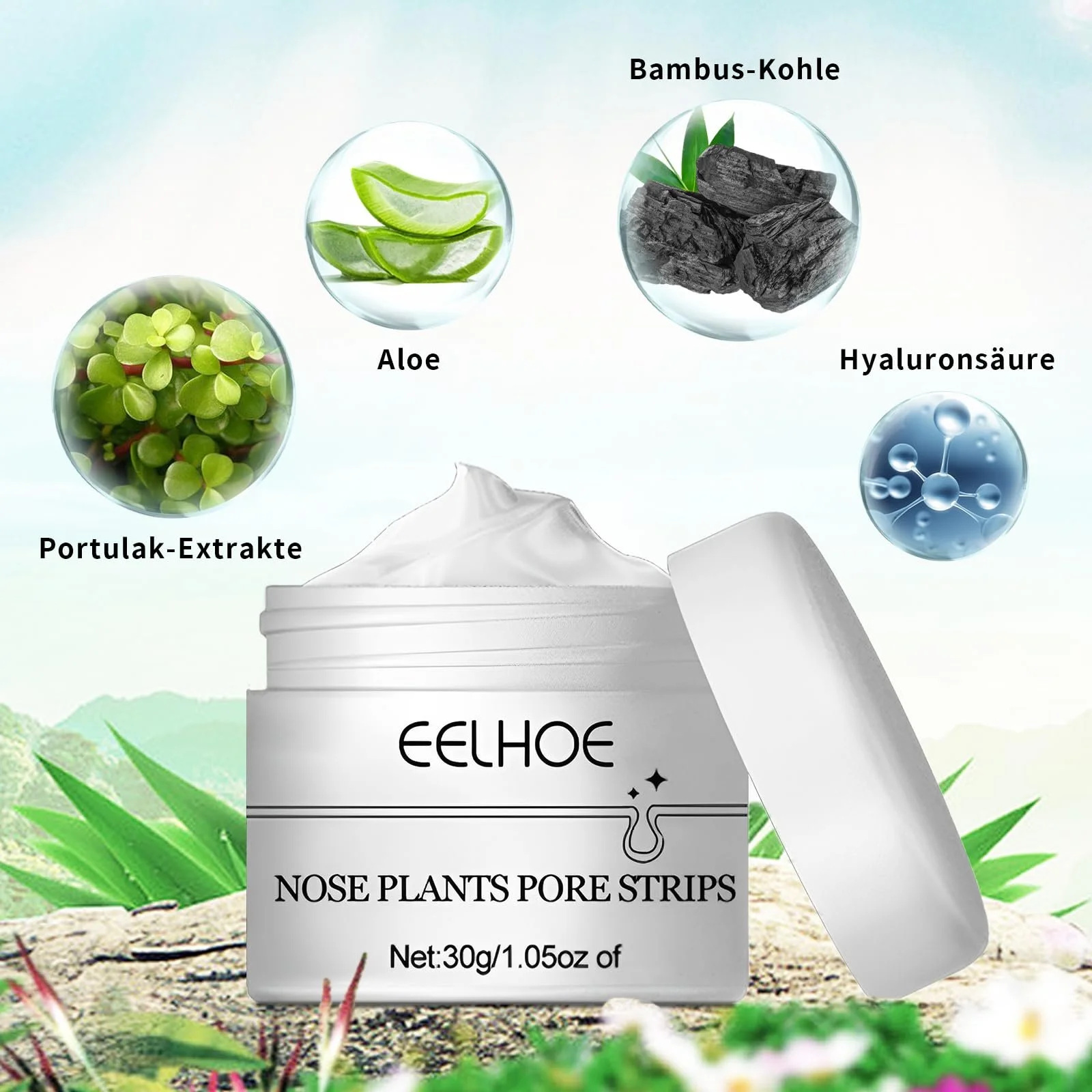 Маска для удаления черных точек (2 шт. в упаковке) Без названия Полоски для очищения черных точек, полоски для пор носа с растительными экстрактами, отрывные полоски для удаления черных точек, глубокое очищение, уход за лицом с 120 листами бумаги, фото №3