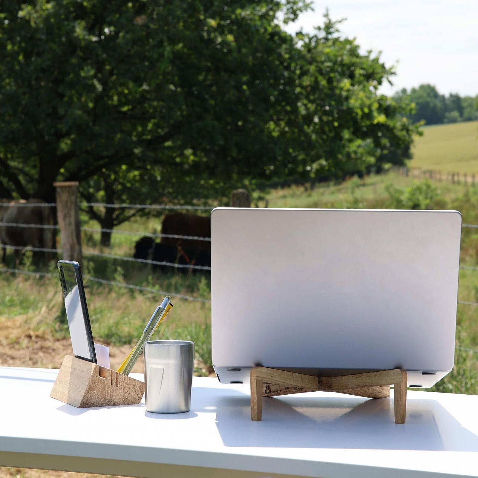 Подставка для ноутбука TROIKA Original HOLZWEG Дерево Дуб Коричневый, фото №4