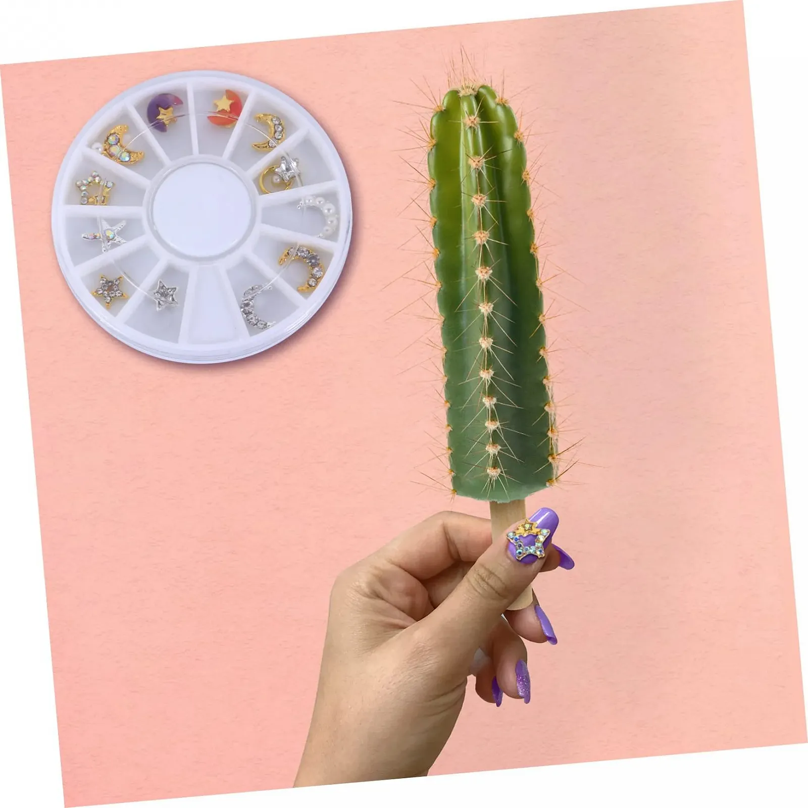 Стрази для нігтів minkissy, 24 штуки, діаманти, перлини, зірки, фото №7