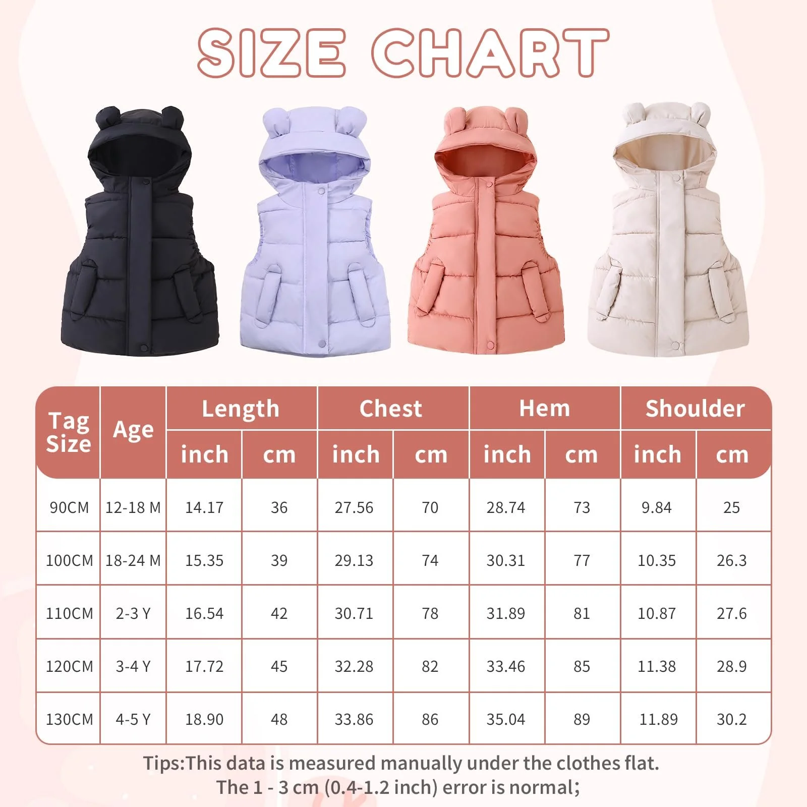 Жилет JiAmy Дитячий зимовий, Дитяча куртка з капюшоном і безрукавкою, фото №7