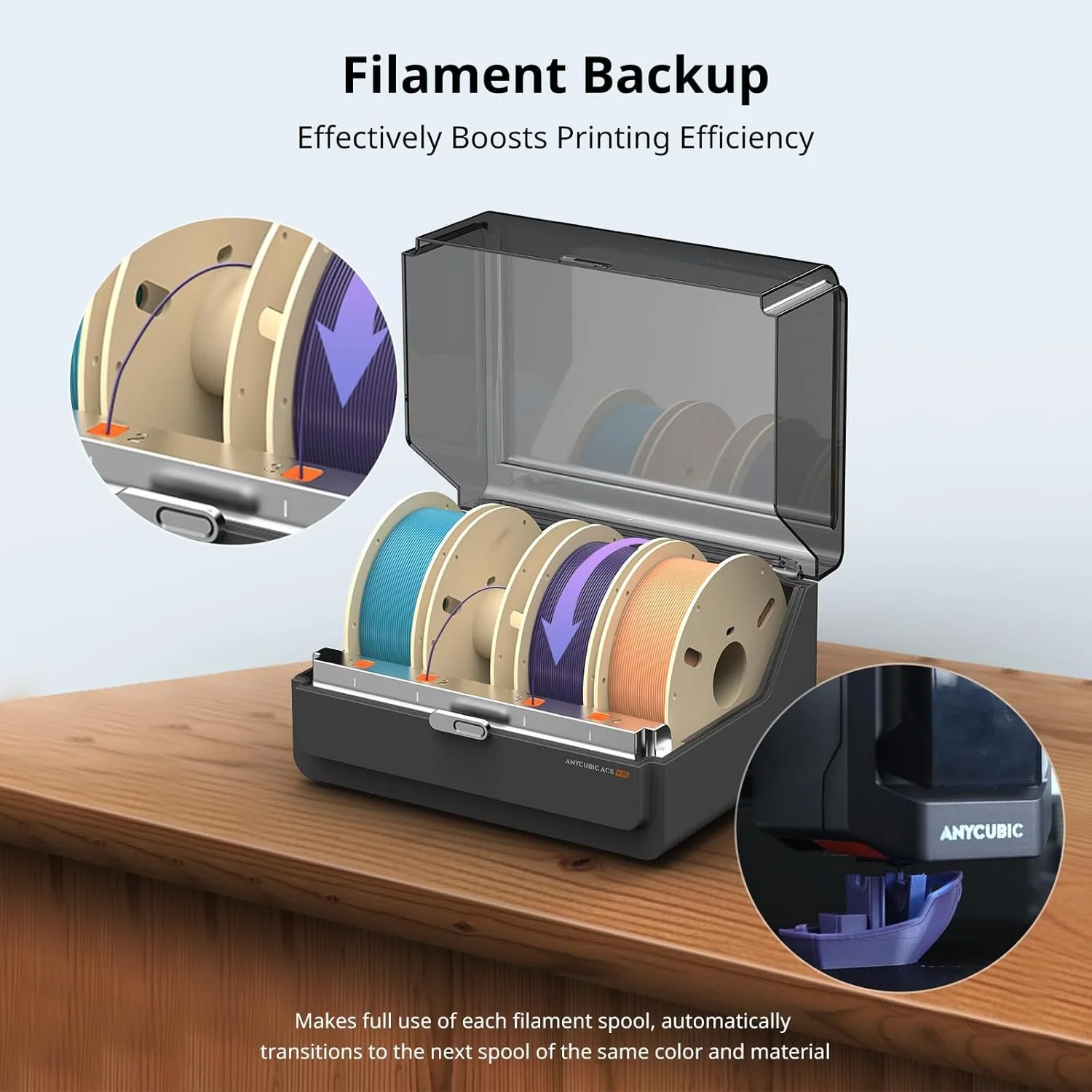 Система багатоколірного друку Anycubic Color Engine Pro для Kobra 3 Чорний, фото №6