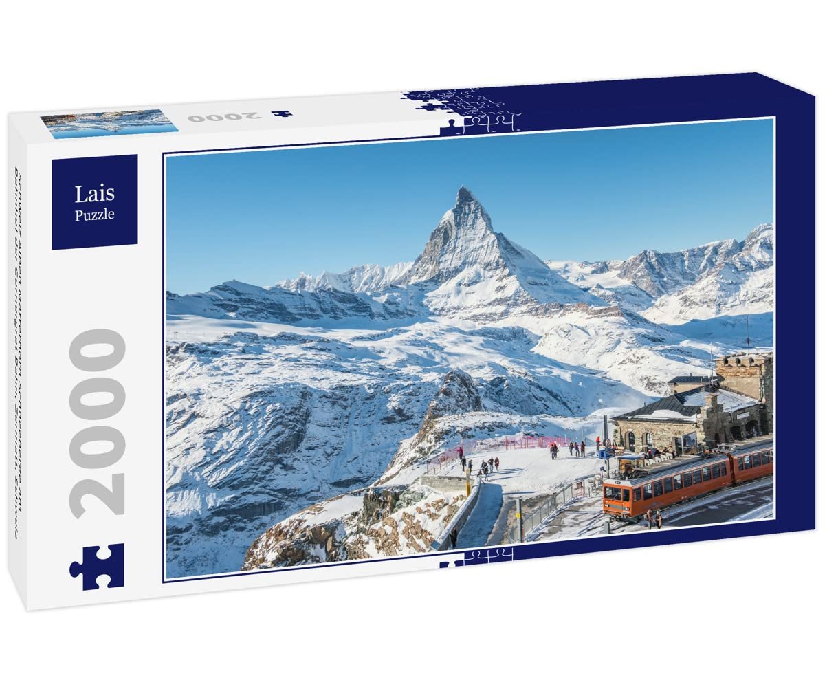 Пазл Lais Puzzle Швейцария Альпы Маттерхорн Снежные горы у станции железной дороги Горнерграт, Церматт, Швейцария 2000 деталей, фото №1