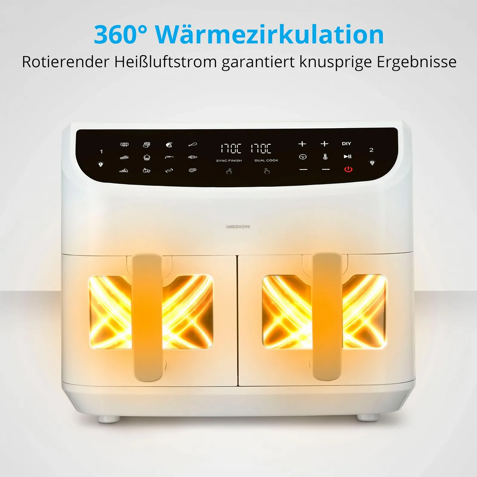 Мультипіч MEDION P20 XXL MD11760 2 камери 8.7 л 2600 Вт біла, фото №4
