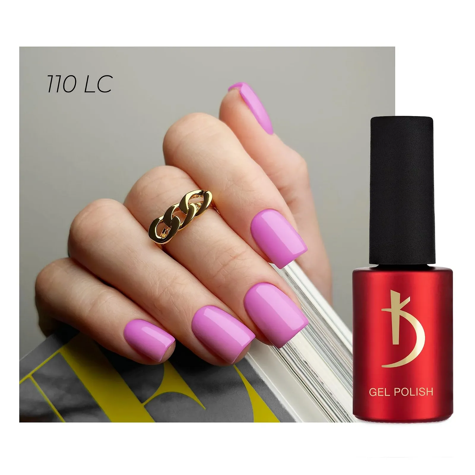 Гель-лак K Professional Basic Collection Яркий сиреневый 7 мл, фото №4 Гель-лак K Professional Basic Collection Яркий сиреневый 7 мл, фото №4