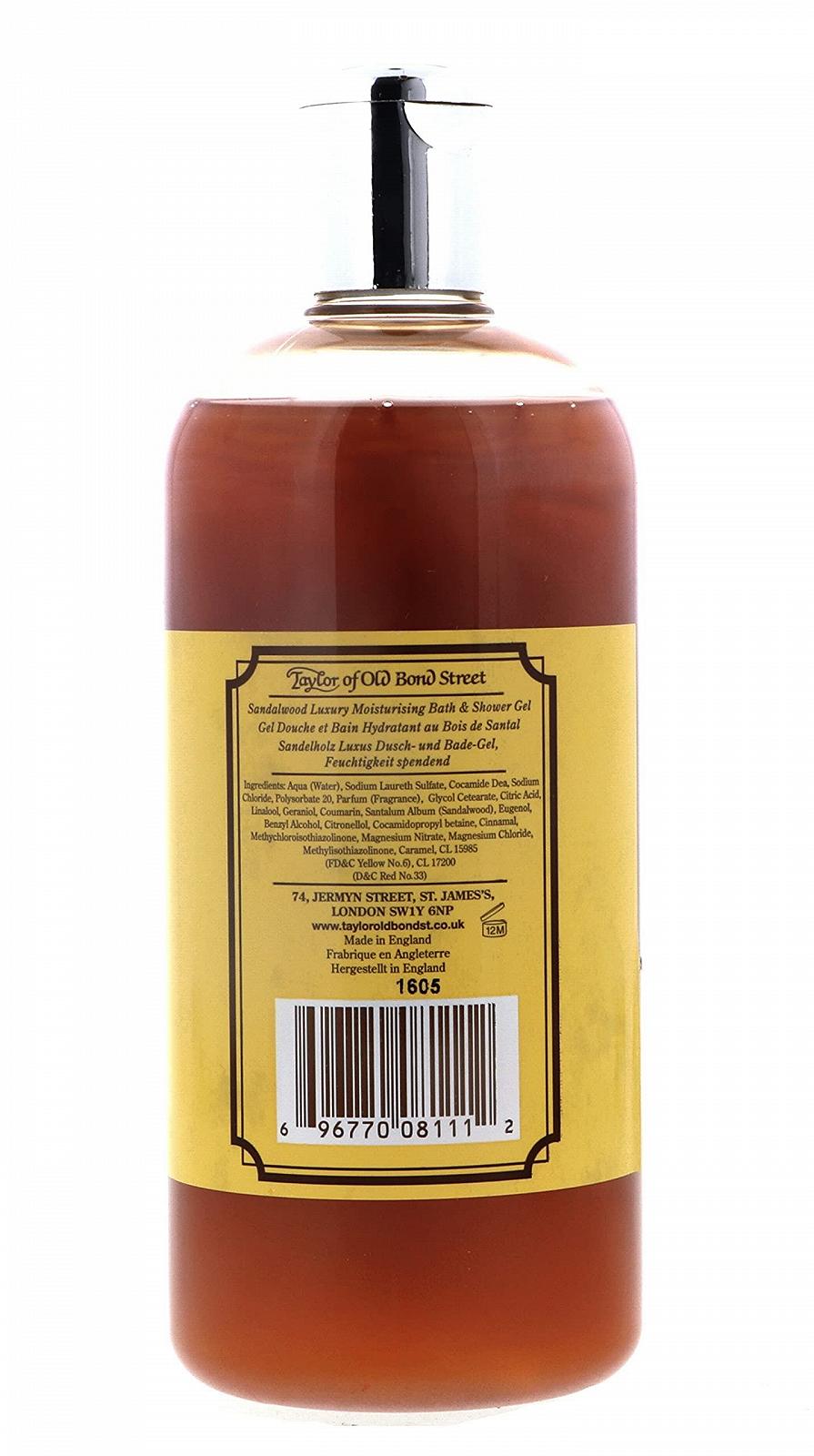 Зволожуючий гель для душу Taylor of Old Bond Street Luxury Sandalwood 500 мл, фото №3