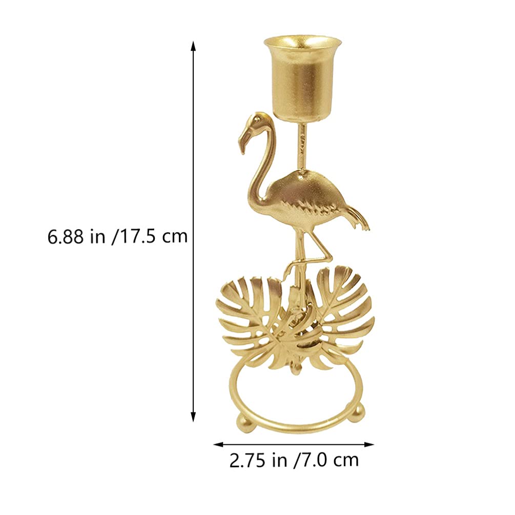 Свечной подсвечник Uonlytech Tropical Flamingo Tea Light Candle Holder из металла с тропическими пальмовыми листьями для гавайской вечеринки, фото №7