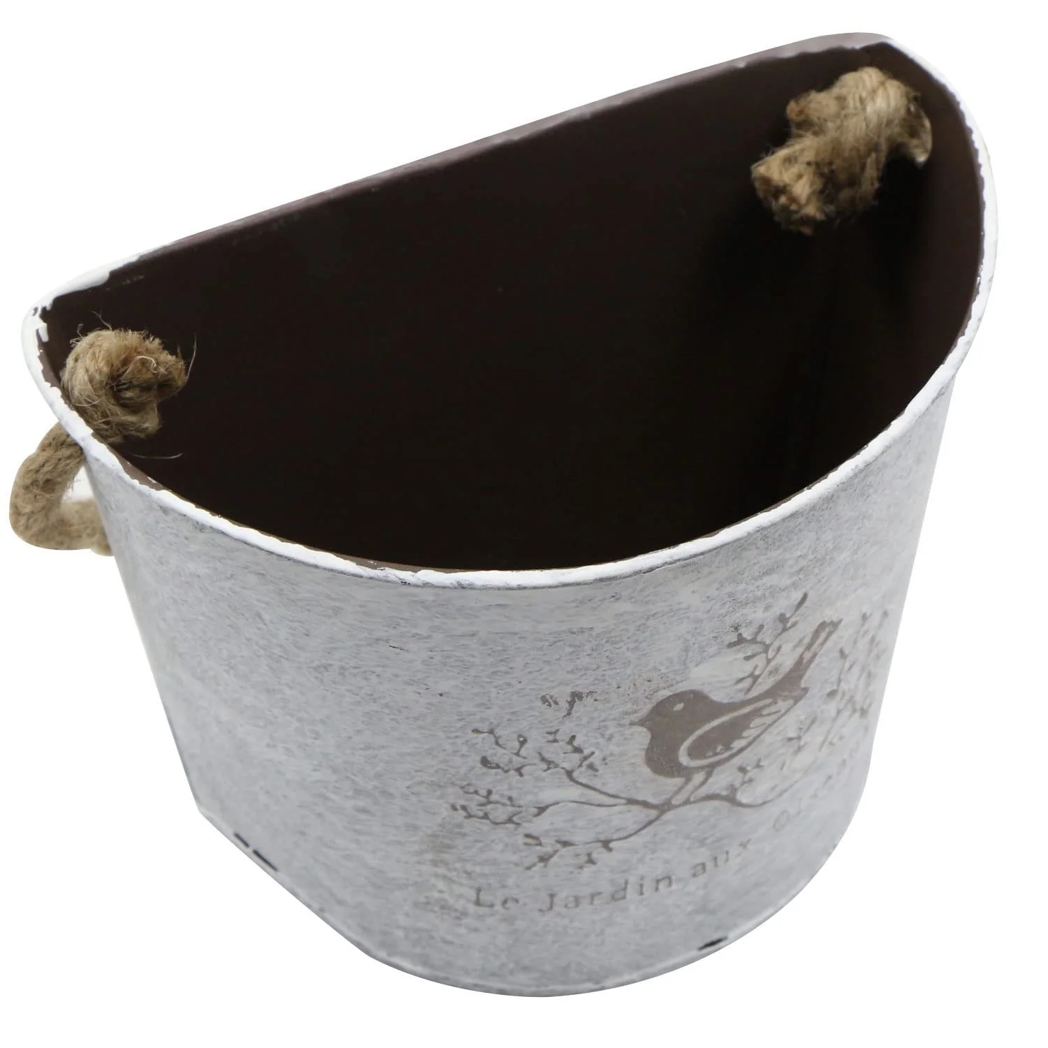 Підвісні кошики для квітів Настінні напівкруглі вази в стилі ретро, 2 шт., Білий, фото №4