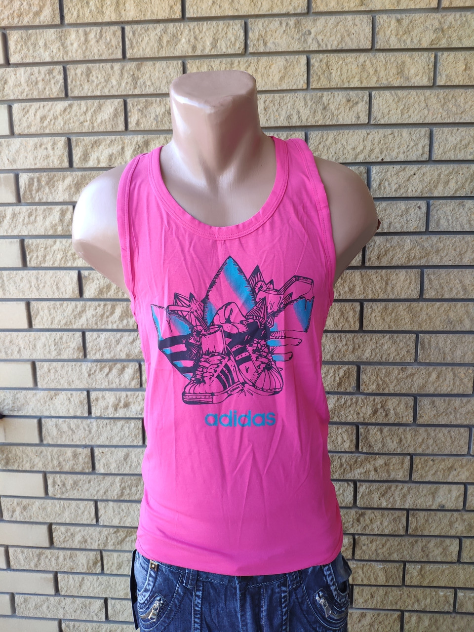 Футболка майка-борцовка мужская брендовая ADIDAS Турция, фото №1 Футболка майка-борцовка мужская брендовая ADIDAS Турция, фото №1