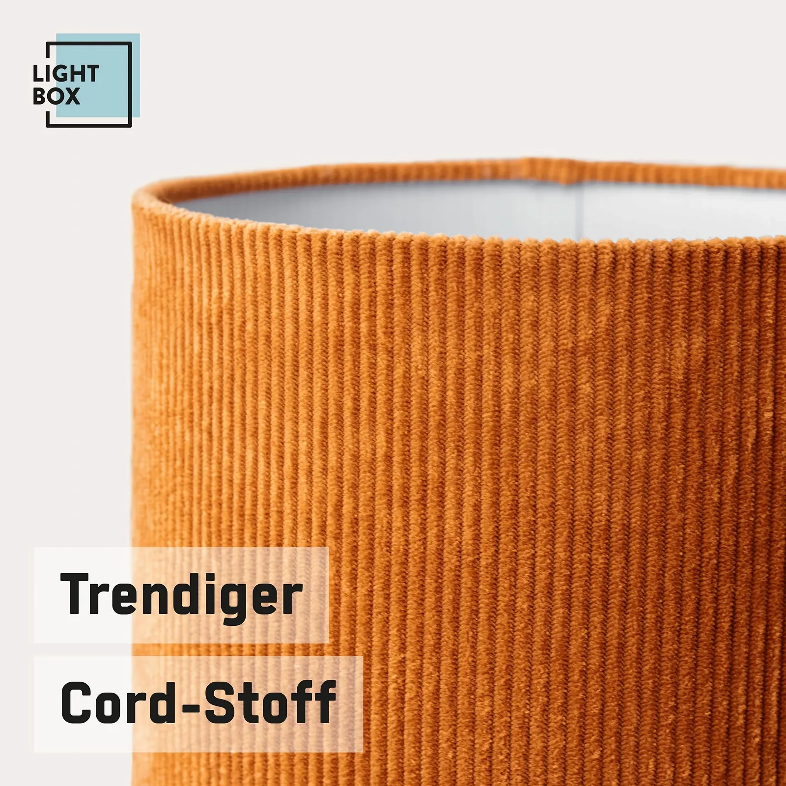 Настільна лампа Lightbox Retro Vintage Cord Fabric 23 см E27 Помаранчева/Жовта/Куркума, фото №4