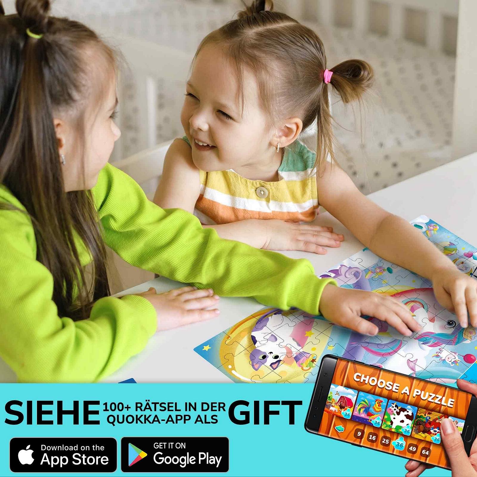 Рамочный пазл QUOKKA 4 x 60 элементов Принцесса Единорог Русалка Животные, фото №5