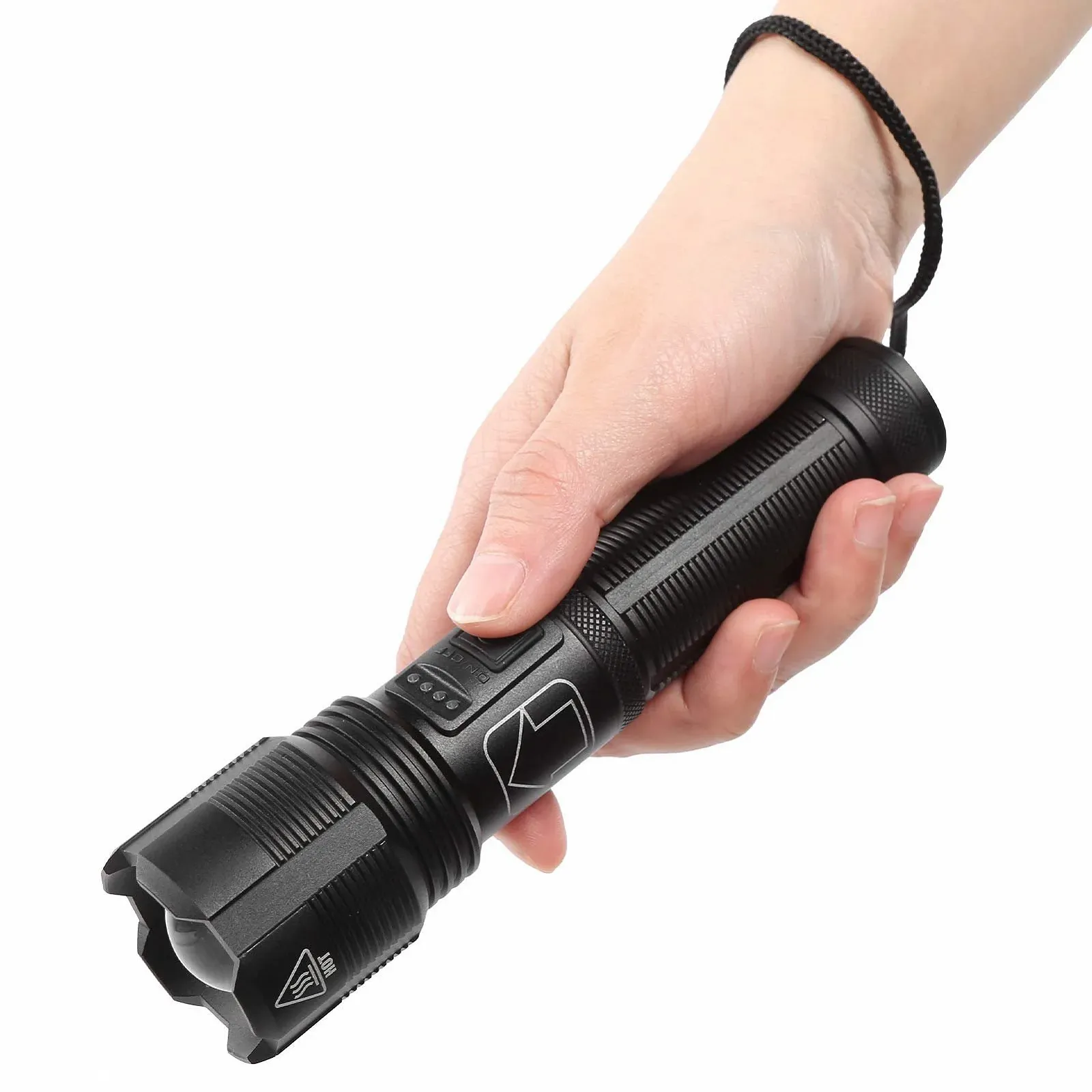 Фонарь Pilipane Zoom Электрический Индикатор заряда USB Перезаряжаемый Сильный Яркость P70 Алюминиевый сплав ABS 16.5 x 4 см 218 г, фото №6