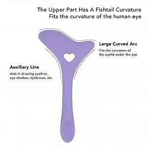Аплікатор для підводки очей кремовий силіконовий фіолетовий synthetic.ua - Фото 1
