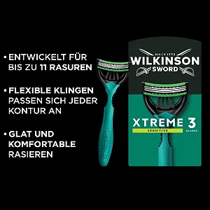 Одноразовые бритвы Wilkinson Sword Xtreme 3 Sensitive для мужчин 16 + 8 шт synthetic.ua - Фото 1