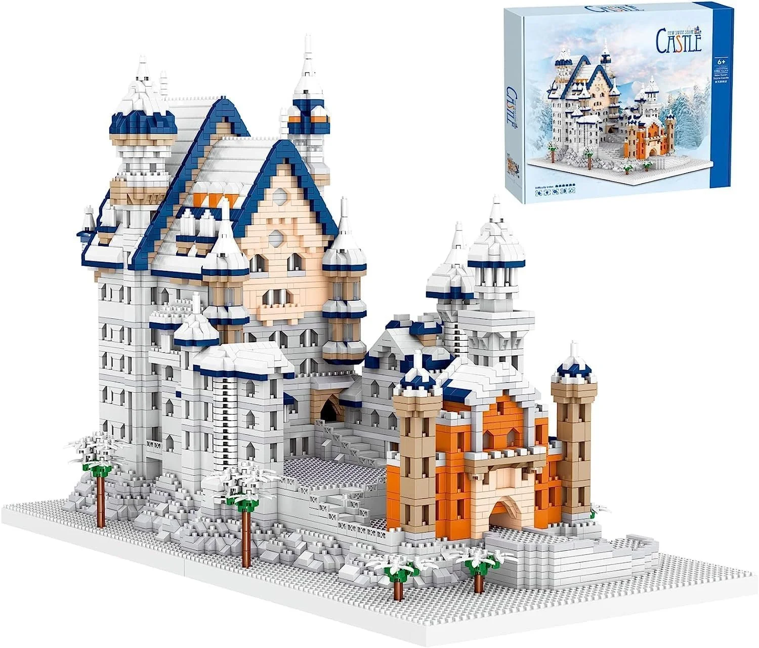 Строительные блоки Tirff Модульный дом Замок Нойшванштайн 5986 блоков, фото №1