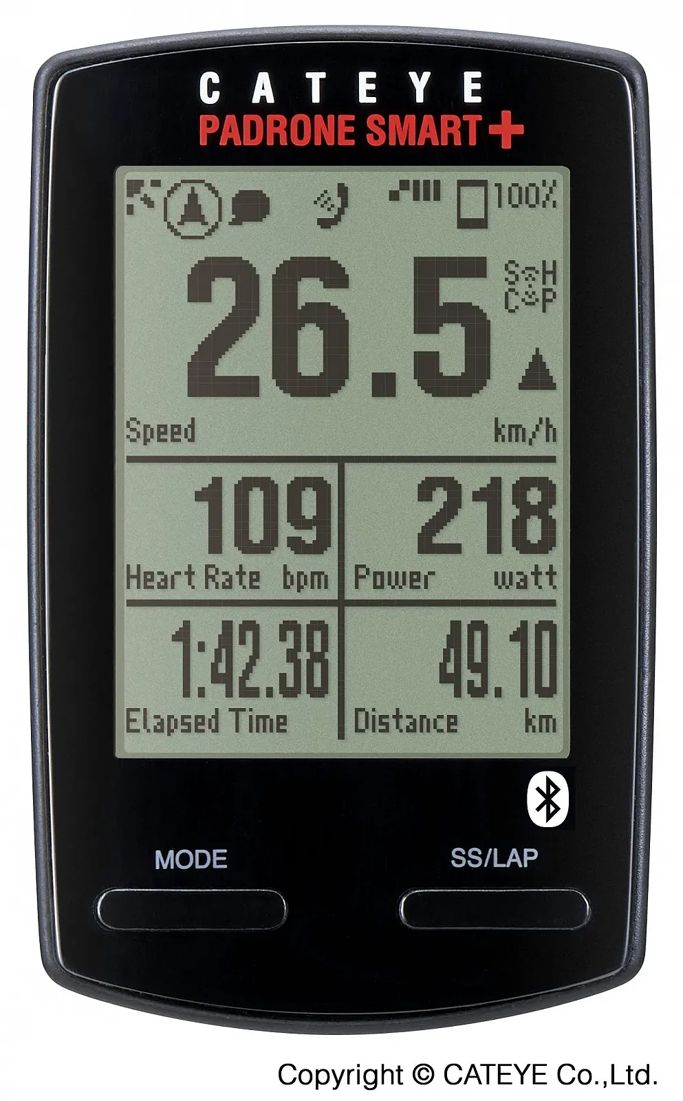 Велокомпьютер Cateye Padrone Smart CC-SC100B, фото №1