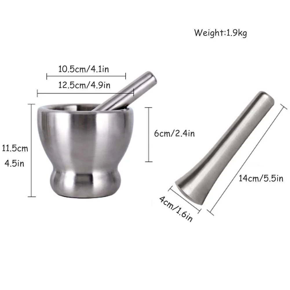 Ступка з товкачиком з нержавіючої сталі з чашею, фото №3 Ступка з товкачиком з нержавіючої сталі з чашею, фото №3