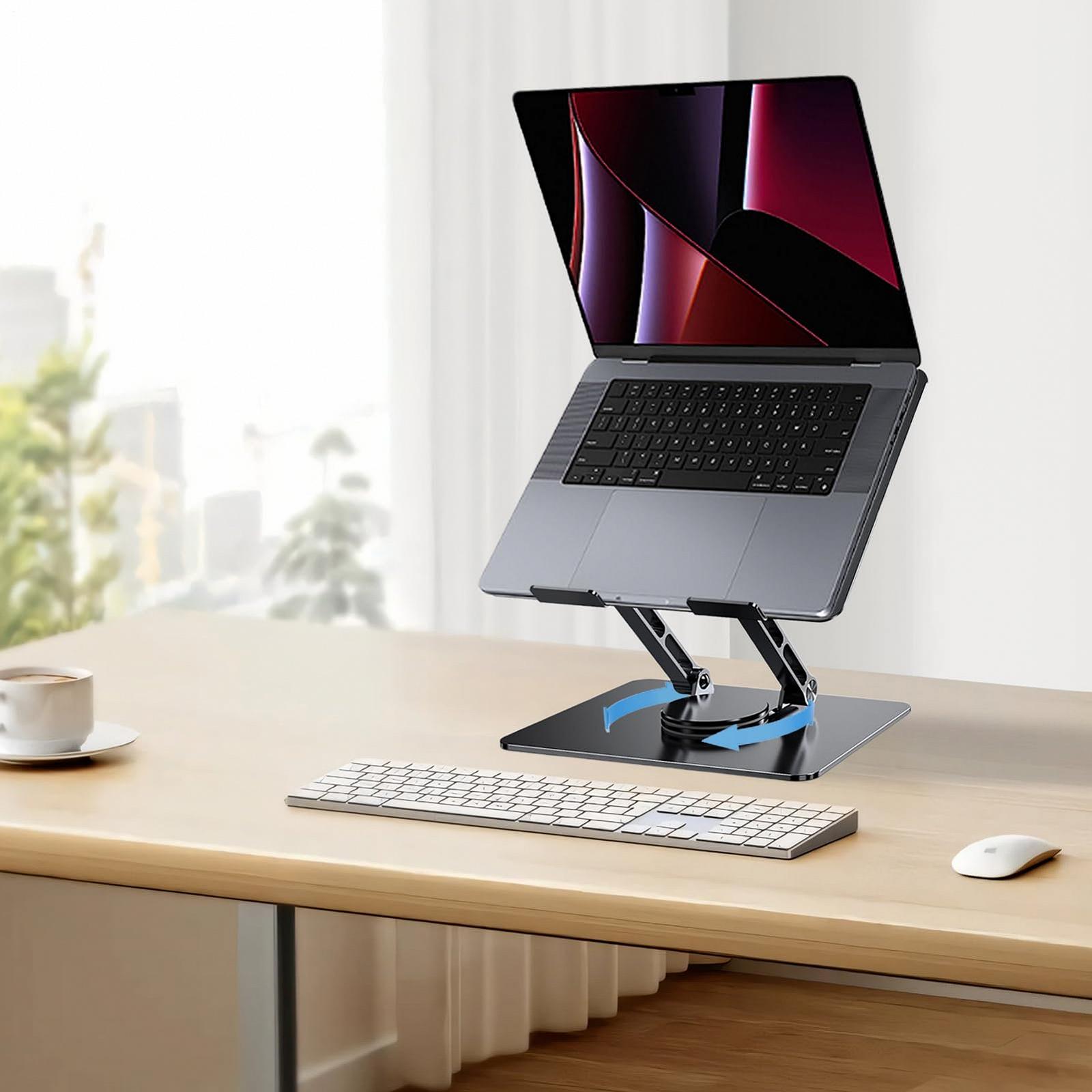 Регульована Підставка для Ноутбука/Планшета Ергономічна Складна Компактна Поворотна на 360 градусів для Роботи в Офісі Вдома Подорожей Навчання, фото №3