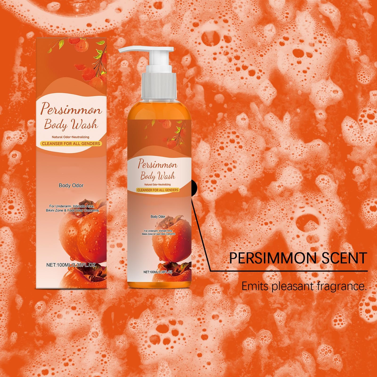 Гель для душа Persimmon для контроля запаха тела дезодорирующий глубокое очищение и увлажнение (2 шт), фото №4 Гель для душа Persimmon для контроля запаха тела дезодорирующий глубокое очищение и увлажнение (2 шт), фото №4