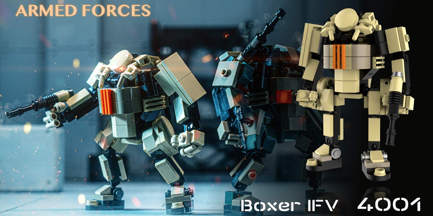 Игрушечные строительные блоки MyBuild Mecha Frame Boxer IFV 4001, фото №3