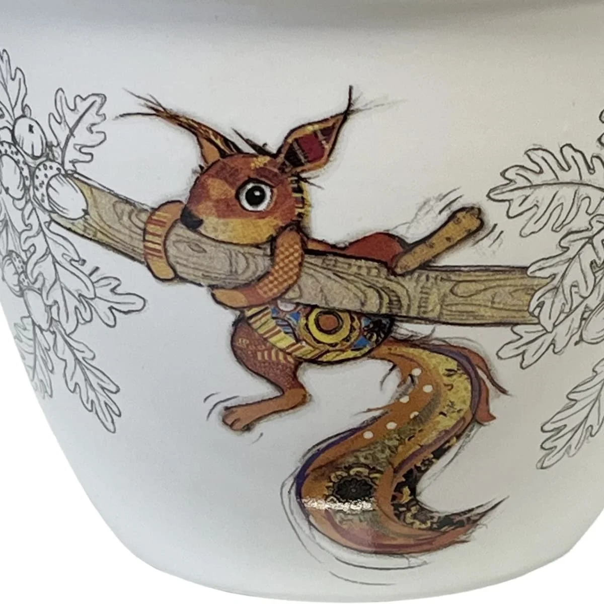 Миска з ручкою KIUB Squirrel on Branch 550 мл порцелянова, фото №2