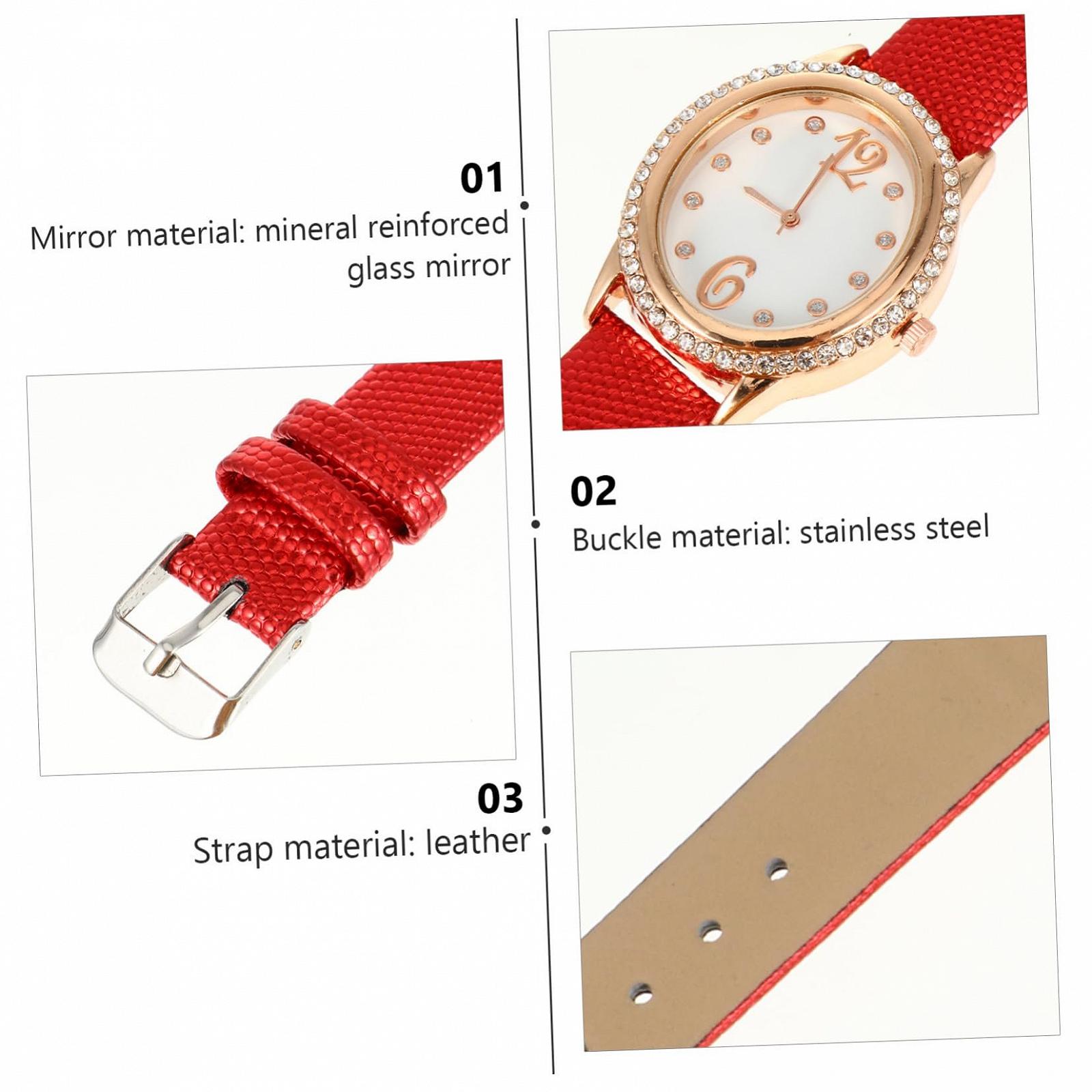 Часы Кварцевые LIFKOME Женские Деловые Красный Ремешок: Кожа, фото №4 Часы Кварцевые LIFKOME Женские Деловые Красный Ремешок: Кожа, фото №4