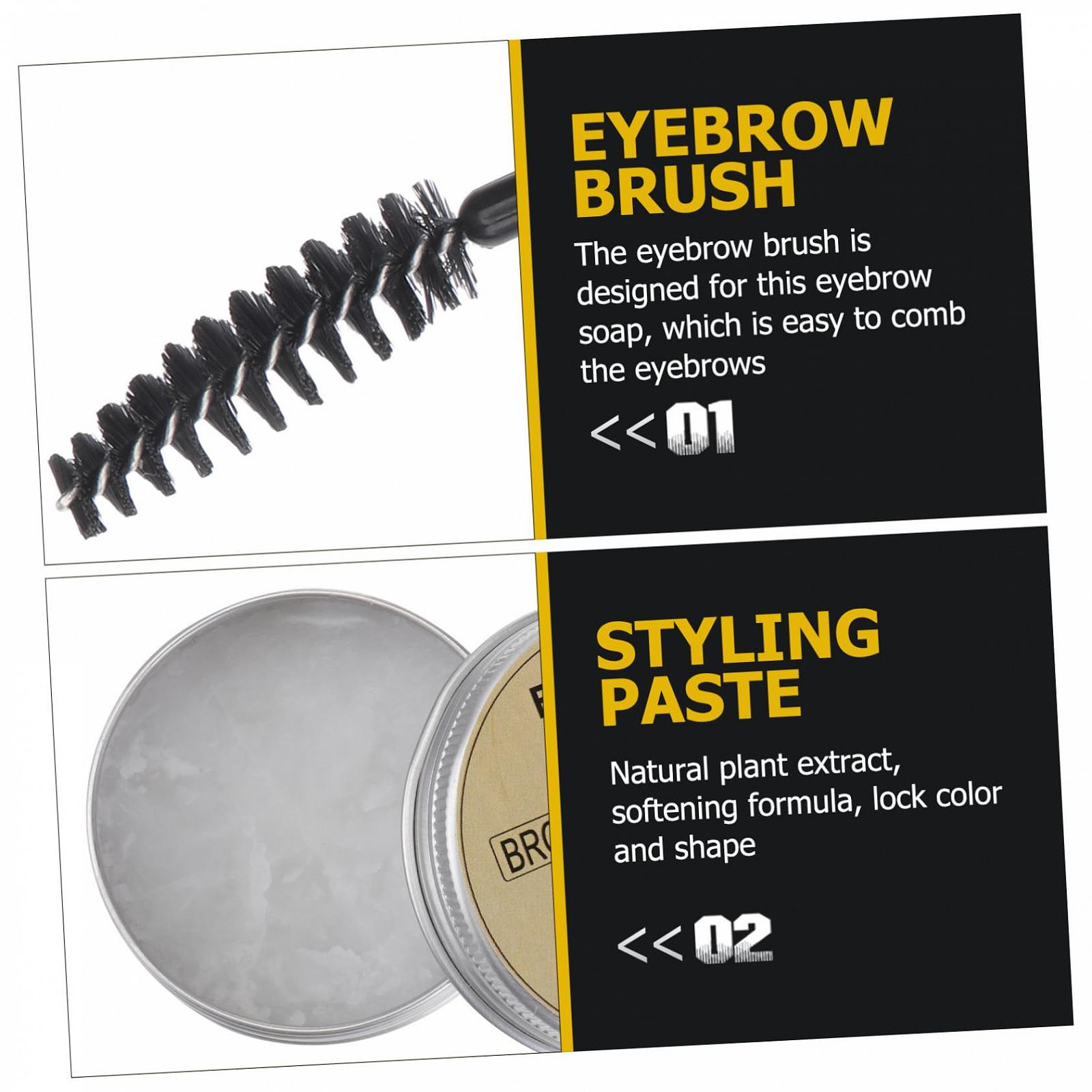 Гель для укладання брів FOMIYES Seife Aluminium Жовтий 2 шт, фото №7