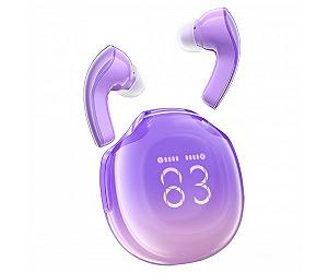 Навушники ACEFAST T9 Crystal Air color bluetooth earbuds Grape Purple - Фото 1