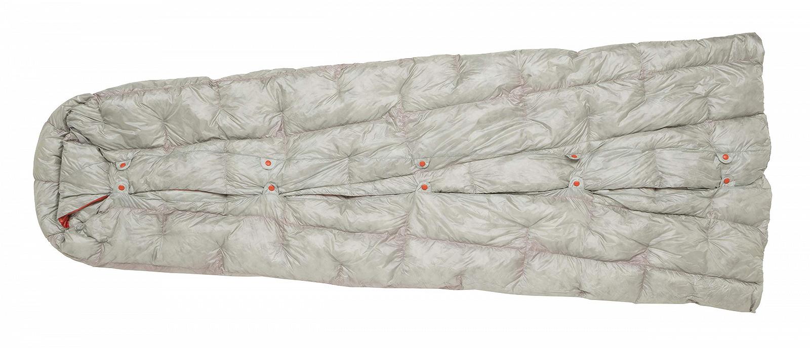 Одеяло BIG AGNES Fussell UL 850 DownTek ультралёгкая кемпинг серая/тыквенная, фото №6