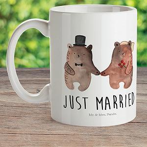 Детская Кружка Mr. & Mrs. Panda Медведь Брак Подарок Плюшевый Мишка Дорожная Кружка Пластиковая Чашка Медведь Женат Брак synthetic.ua - Фото 1