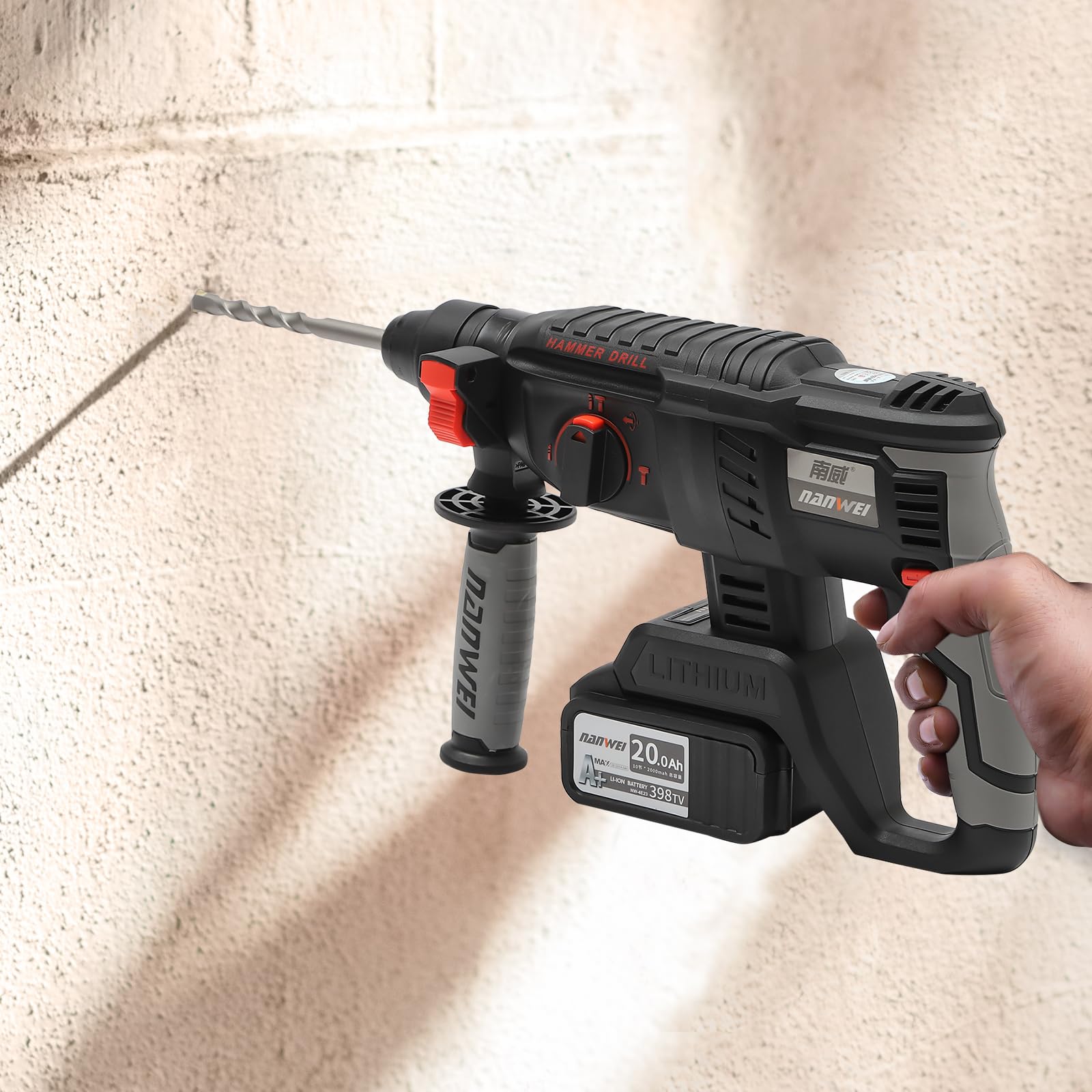 Профессиональный перфоратор NW-26DC 1200 Вт беспроводной, фото №6