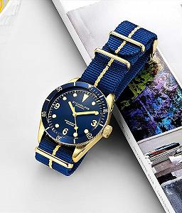 Часы Stuhrling Original Diving Men's Sports Waterproof до 100 м Nylon Analogue с Японским Кварцевым Механизмом synthetic.ua - Фото 1